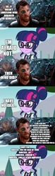 Size: 500x1593 | Tagged: safe, edit, edited screencap, screencap, sci-twi, twilight sparkle, comic:the epilogue, equestria girls, g4, my little pony equestria girls: friendship games, atop the fourth wall, avengers, avengers: infinity war, captain marvel, comic, fanfic art, infinity gauntlet, linkara, screencap comic, spoiler, spoilers for another series, thanos, thor