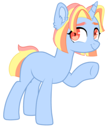 Size: 2008x2356 | Tagged: safe, artist:gr0ttie, oc, oc only, pony, unicorn, female, high res, magical lesbian spawn, mare, offspring, parent:rarity, parent:sunset shimmer, parents:sunsarity, simple background, solo, transparent background