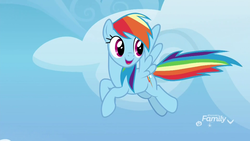 Size: 1920x1080 | Tagged: safe, screencap, rainbow dash, pony, father knows beast, g4, female, mare, solo
