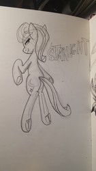 Size: 2988x5312 | Tagged: safe, artist:queen-razlad, starlight glimmer, g4, drawing, monochrome