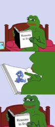 Size: 404x938 | Tagged: artist needed, safe, princess luna, g4, female, filly, meme, pepe, pepe the frog, politics in the comments, reasons to live, woona, younger