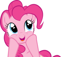 Size: 924x865 | Tagged: artist needed, source needed, safe, pinkie pie, earth pony, pony, g4, three's a crowd, female, happy, simple background, solo, transparent background, vector