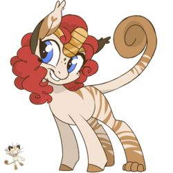 Size: 1024x1024 | Tagged: safe, artist:drunkencoffee, meowth, pony, base used, female, mare, pokémon, ponified, simple background, solo, transparent background