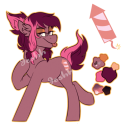Size: 1000x1000 | Tagged: safe, artist:jeshh, oc, oc only, oc:sugar bomb, earth pony, pony, female, mare, simple background, solo, tongue out, transparent background