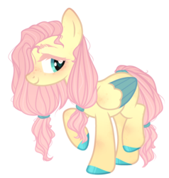 Size: 2265x2378 | Tagged: safe, artist:remalmok, fluttershy, pony, g4, female, high res, simple background, solo, transparent background, two toned wings