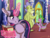 Size: 1024x775 | Tagged: safe, artist:inuhoshi-to-darkpen, sludge (g4), spike, twilight sparkle, alicorn, dragon, pony, father knows beast, g4, my little pony: friendship is magic, book, female, fluffy, levitation, looking back, magic, magic aura, male, mare, telekinesis, twilight sparkle (alicorn), winged spike, wings