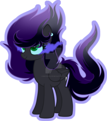 Size: 1024x1158 | Tagged: safe, artist:stormcloud-yt, oc, oc only, oc:night sparkling, pony, offspring, parent:king sombra, parent:princess luna, parents:lumbra, simple background, solo, transparent background