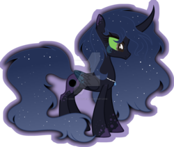 Size: 1023x867 | Tagged: safe, artist:stormcloud-yt, oc, oc only, oc:nightmare, pony, offspring, parent:king sombra, parent:princess luna, parents:lumbra, simple background, solo, transparent background