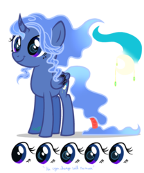 Size: 1024x1231 | Tagged: safe, artist:puppy-shy, oc, oc only, oc:river de lune of venus, pony, offspring, parent:king sombra, parent:princess luna, parents:lumbra, simple background, solo, transparent background