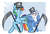Size: 1280x865 | Tagged: safe, artist:lilliesinthegarden, rainbow dash, oc, oc:gren, classical hippogriff, hippogriff, pegasus, pony, g4, clothes, costume, female, hat, interspecies offspring, jolly roger, magical lesbian spawn, male, mother and son, nightmare night, offspring, parent:gilda, parent:rainbow dash, parents:gildash, reapers, scythe