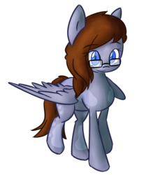 Size: 763x927 | Tagged: safe, artist:spheedc, oc, oc only, oc:dinkie shy, pegasus, pony, digital art, glasses, male, simple background, solo, spots, stallion, transparent background