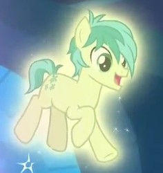 Size: 360x381 | Tagged: safe, screencap, sandbar, earth pony, pony, g4, school raze, ascension, cropped, cute, cutie mark, element of kindness, glowing, hooves, male, sandabetes, smiling, solo, teenager