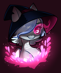 Size: 2215x2643 | Tagged: safe, artist:aphphphphp, oc, oc only, pony, female, hat, high res, mare, solo, witch hat