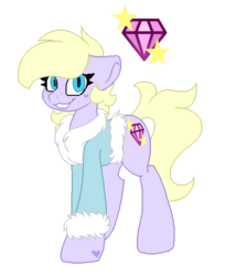 Size: 471x550 | Tagged: safe, artist:spaazledazzle, oc, oc only, oc:winter jewel, earth pony, pony, clothes, coat, female, freckles, fur coat, mare, simple background, smiling, solo, tattoo, transparent background