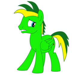 Size: 1024x1068 | Tagged: safe, artist:didgereethebrony, oc, oc only, oc:didgeree, pegasus, pony, implied discord, implied rainbow dash, male, needs more saturation, solo, stallion, unsure
