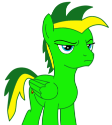 Size: 629x704 | Tagged: safe, artist:didgereethebrony, oc, oc only, oc:didgeree, pegasus, pony, blue eyes, glare, grumpy, male, needs more saturation, simple background, solo, stallion, transparent background