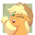 Size: 1600x1600 | Tagged: safe, artist:notenoughapples, applejack, earth pony, pony, g4, bust, clothes, cowboy hat, cute, eye clipping through hair, female, floppy ears, green background, hat, jackabetes, looking at you, mare, one eye closed, simple background, smiling, solo, wink