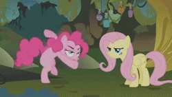 Size: 1920x1080 | Tagged: safe, edit, edited screencap, screencap, sound edit, fluttershy, pinkie pie, earth pony, pegasus, pony, ultra fast pony, bridle gossip, g4, season 1, animated, britney spears, dancing, duo, female, large tongue, meme, oops i did it again, parody, singing, sound, spitty pie, webm