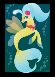 Size: 1024x1448 | Tagged: safe, artist:lavenderrain24, princess skystar, seapony (g4), g4, my little pony: the movie, bioluminescent, bubble, cute, dorsal fin, female, fin, fin ears, fin wings, fins, fish tail, flower, flower in hair, flowing mane, flowing tail, jewelry, lineless, looking at you, necklace, ocean, open mouth, pearl necklace, scales, seashell necklace, smiling, smiling at you, solo, swimming, tail, underwater, water, wings