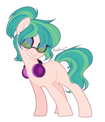 Size: 1024x1194 | Tagged: safe, artist:mintoria, oc, oc only, pony, base used, female, headphones, mare, simple background, solo, sunglasses, transparent background