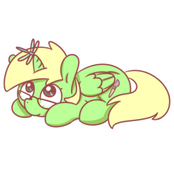 Size: 1280x1280 | Tagged: safe, artist:sugar morning, oc, oc only, oc:epic acrylic, alicorn, dragonfly, pony, beanie, chibi, cute, female, glasses, hat, lying down, mare, simple background, solo, transparent background