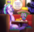 Size: 1500x1371 | Tagged: safe, artist:vavacung, cheese sandwich, spike, starlight glimmer, dragon, pony, unicorn, g4, baby, baby dragon, betrayal, chair, clothes, cute, cutie mark, dialogue, disguise, duo, facial hair, female, food, glimmerbetes, horn, male, mare, moustache, picture, poncho, quesadilla, restaurant, signature, sombrero, speech bubble, spikabetes, table, text, they're just so cheesy