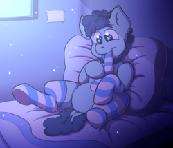 Size: 2000x1714 | Tagged: safe, artist:kinky_spy, oc, oc only, pony, clothes, cute, heart eyes, male, partially undressed, socks, solo, stallion, striped socks, wingding eyes, ych result