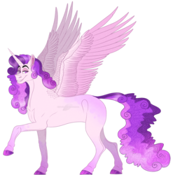 Size: 1215x1232 | Tagged: safe, artist:bijutsuyoukai, oc, oc only, oc:gossamer meadow, alicorn, pony, female, mare, simple background, solo, transparent background