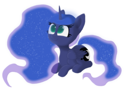 Size: 1420x994 | Tagged: safe, artist:snezhok42, princess luna, alicorn, pony, g4, cute, female, filly, lying, simple background, solo, transparent background, woona, younger