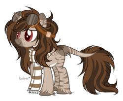 Size: 1024x838 | Tagged: safe, artist:mintoria, oc, oc only, oc:raine, pony, unicorn, clothes, female, goggles, mare, scarf, simple background, solo, transparent background, unshorn fetlocks