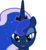 Size: 500x547 | Tagged: safe, artist:camtwo, derpibooru exclusive, princess luna, alicorn, pony, g4, female, glowing mane, lidded eyes, lip bite, looking at you, mare, she knows, simple background, solo, transparent background, vector