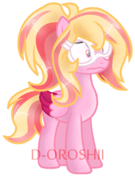 Size: 535x700 | Tagged: safe, artist:doroshll, oc, oc only, oc:raspberry cream, pegasus, pony, female, goggles, mare, simple background, solo, transparent background, two toned wings