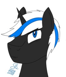 Size: 1240x1454 | Tagged: safe, artist:sparking_bolt, oc, oc only, pony, bust, simple background, solo, white background