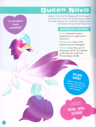 Size: 2106x2777 | Tagged: safe, queen novo, seapony (g4), g4, my little pony: character guide, my little pony: the movie, official, female, high res, mare, merchandise, scan, scanned, solo