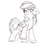 Size: 373x331 | Tagged: safe, artist:yoditax, rainbow dash, pegasus, pony, g4, female, grayscale, lineart, mare, monochrome, simple background, solo, white background