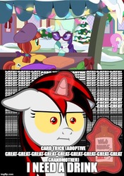 Size: 500x710 | Tagged: safe, screencap, rarity, oc, oc:blackjack, fallout equestria, fallout equestria: project horizons, g4, my little pony best gift ever, card trick, colored sclera, fanfic art, spoilers in the comments, yellow sclera