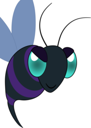 Size: 729x1025 | Tagged: safe, artist:lahirien, edit, oc, oc:nyx, bee, insect, simple background, species swap, transparent background, why