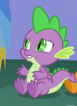 Size: 154x213 | Tagged: safe, screencap, spike, dragon, father knows beast, g4, claws, cropped, male, solo, winged spike, wings