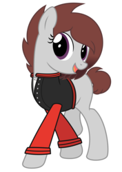 Size: 1488x2105 | Tagged: safe, artist:limedreaming, oc, oc only, oc:rose red, pony, clothes, college, female, happy, outfit, simple background, smiling, transparent background, uniform