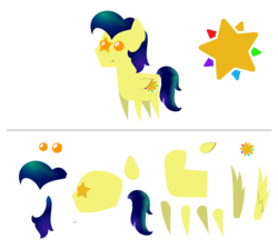 Size: 4882x4350 | Tagged: safe, artist:limedreaming, oc, oc only, oc:mixi creamstar, pony, absurd resolution, male, pointy ponies, stallion