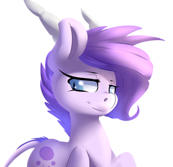 Size: 1280x1240 | Tagged: safe, artist:sourspot, oc, oc only, oc:crystal clarity, dracony, hybrid, kilalaverse, female, horns, interspecies offspring, next generation, offspring, parent:rarity, parent:spike, parents:sparity, simple background, solo, white background