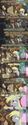 Size: 356x1600 | Tagged: safe, artist:shadesmaclean, edit, edited screencap, screencap, derpy hooves, doctor whooves, time turner, earth pony, pegasus, pony, g4, bubble, bubblegum, caption, comic, fart, female, food, frown, glare, gum, image macro, male, mare, open mouth, sad, scared, screencap comic, scrunchy face, stallion, text, wat, wavy mouth, wide eyes