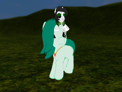 Size: 1024x768 | Tagged: safe, oc, oc only, oc:emerald jewel, oc:joyride, earth pony, pony, colt quest, amulet, child, colt, concerned, doll, femboy, foal, game, game screencap, hair over one eye, jewelry, male, screenshots, second life, solo, toy, worried