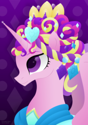 Size: 1024x1448 | Tagged: safe, artist:lavenderrain24, princess cadance, alicorn, pony, g4, female, mare, smiling, solo