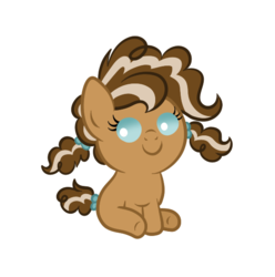 Size: 556x560 | Tagged: safe, artist:ashidaii, oc, oc:rocky road, pony, baby, baby pony, female, filly, offspring, parent:cheese sandwich, parent:pinkie pie, parents:cheesepie, simple background, solo, transparent background