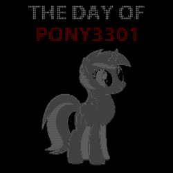Size: 1600x1600 | Tagged: safe, artist:poniesmemes, lyra heartstrings, pony, g4, ascii, ascii art, black background, cicada3301, deep web browsing, female, internet mystery, red text, simple background, solo, the day of pony3301, white text