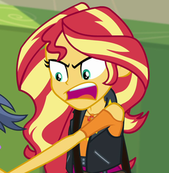 Size: 802x824 | Tagged: safe, screencap, sunset shimmer, equestria girls, equestria girls specials, g4, my little pony equestria girls: better together, my little pony equestria girls: forgotten friendship, cropped, faic, geode of empathy, lockers, magical geodes, offscreen character, shrunken pupils