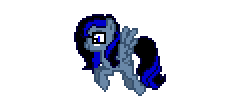 Size: 245x100 | Tagged: safe, artist:slightly-oblivvyous, oc, oc only, oc:stormquill, pegasus, pony, animated, gif, pixel art, solo