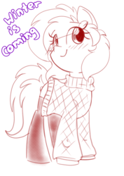 Size: 2893x4092 | Tagged: safe, artist:meowmavi, oc, oc only, oc:mavi, oc:mavis, clothes, cute, female, pullover, sketch