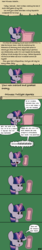 Size: 600x3600 | Tagged: safe, artist:bjdazzle, mean twilight sparkle, alicorn, pony, comic:letters to celestia, g4, the mean 6, chibi, clone, comic, coup, dear princess celestia, didn't think this through, evil, evil laugh, fail, female, impersonating, implied princess celestia, implied spike, implied twilight sparkle, insult, laughing, letter, levitation, magic, mare, pure unfiltered evil, quill, scroll, telekinesis, threat, twilight is anakin, welp, writing, you monster